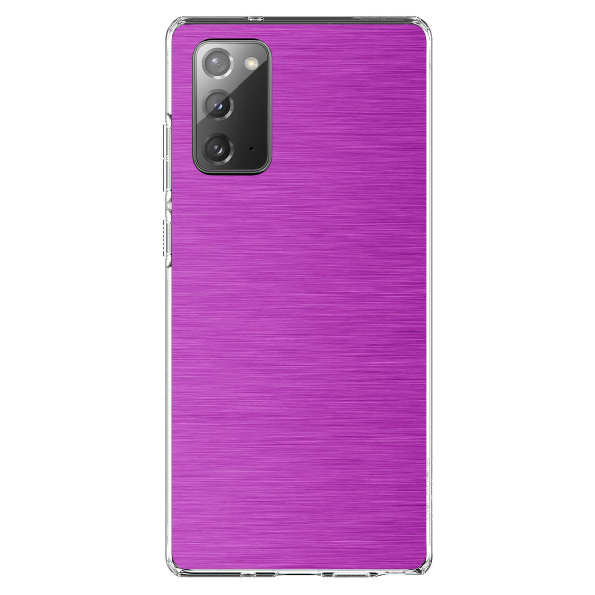 Hot Pink Stainless Steel Image Print Clear Shockproof iPhone Case, view 7