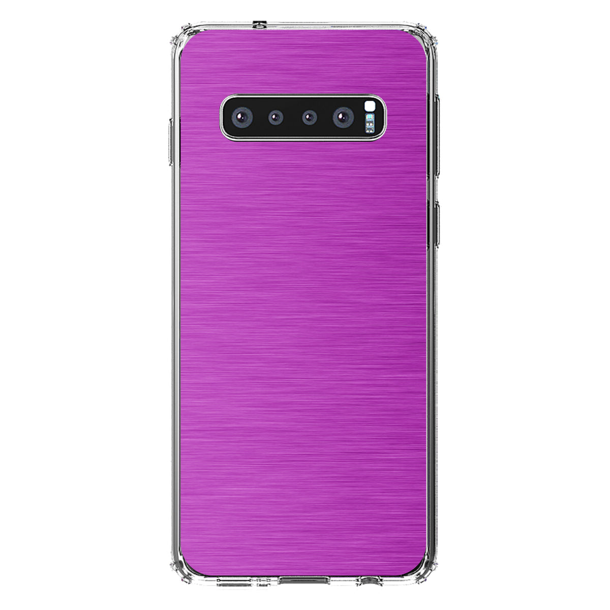 Hot Pink Stainless Steel Image Print Clear Shockproof iPhone Case, view 16