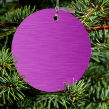 Hot Pink Stainless Steel Image Print Ceramic Ornament