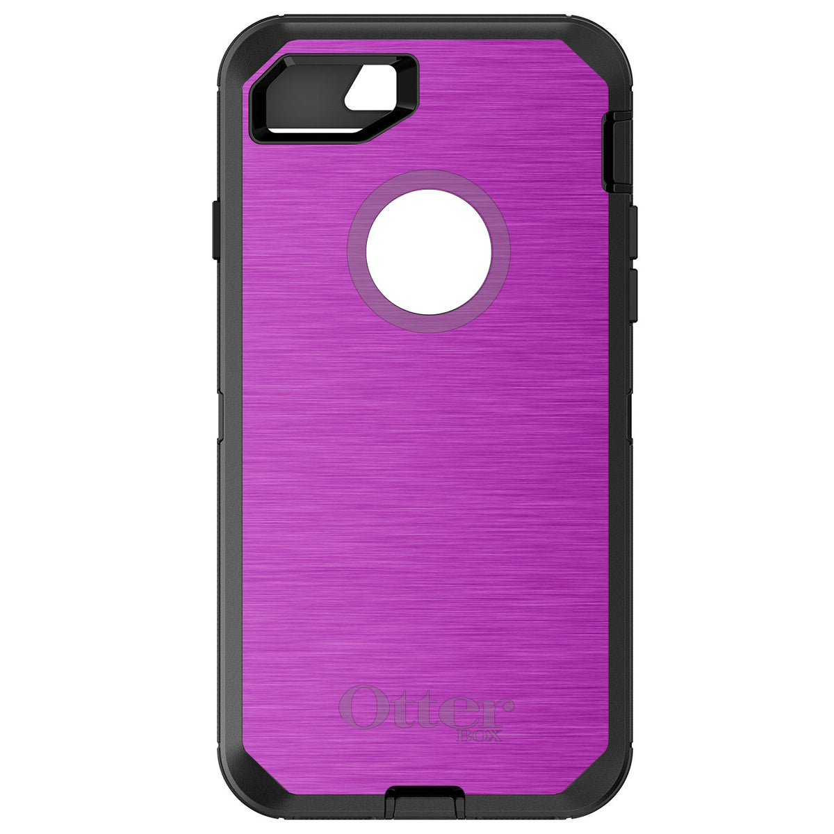 Hot Pink Stainless Steel Print OtterBox Defender Case for iPhone & Galaxy