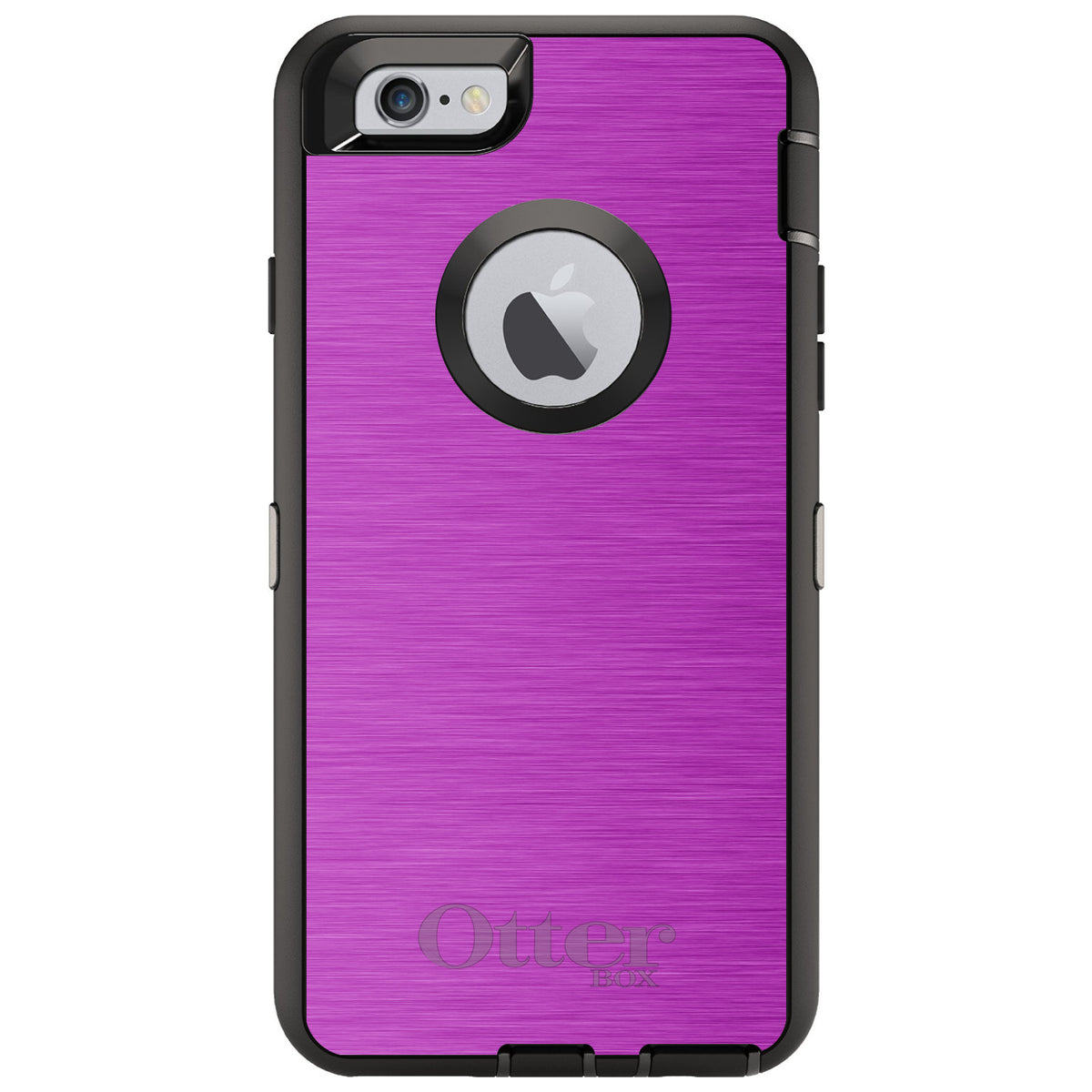 Hot Pink Stainless Steel Print OtterBox Defender Case for iPhone & Galaxy, view 4
