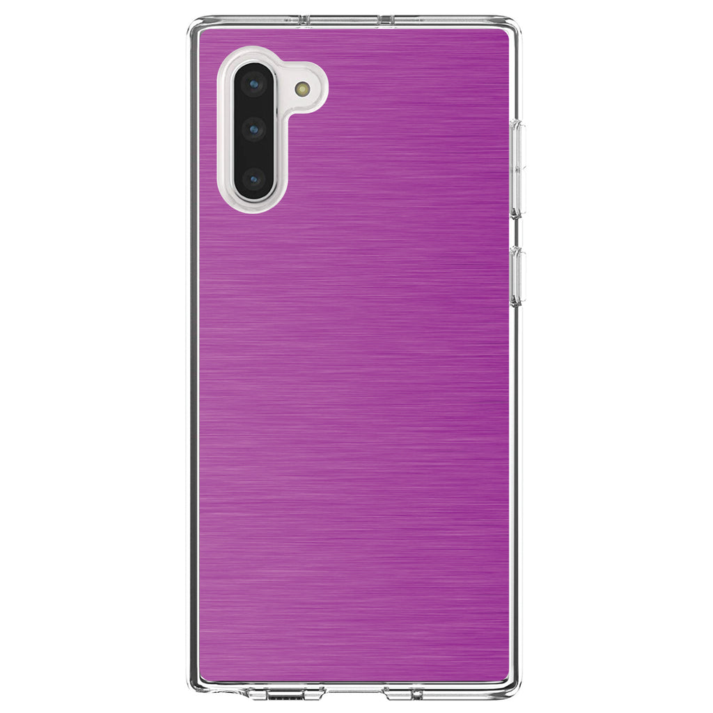 Hot Pink Stainless Steel Image Print Clear Shockproof iPhone Case, view 9