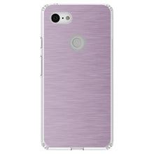 DistinctInk® Clear Shockproof Hybrid Case for Apple iPhone / Samsung Galaxy / Google Pixel - Pink Stainless Steel Image Print