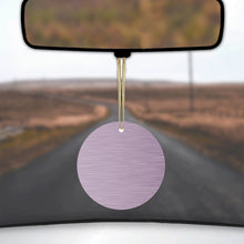 DistinctInk® Hanging Ceramic Christmas Tree Ornament with Gold String - Great Gift / Present - 2 3/4 inch Diameter - Pink Stainless Steel Image Print