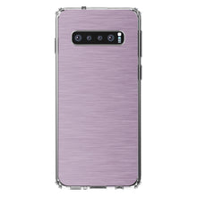 DistinctInk® Clear Shockproof Hybrid Case for Apple iPhone / Samsung Galaxy / Google Pixel - Pink Stainless Steel Image Print