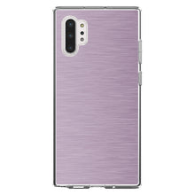 DistinctInk® Clear Shockproof Hybrid Case for Apple iPhone / Samsung Galaxy / Google Pixel - Pink Stainless Steel Image Print