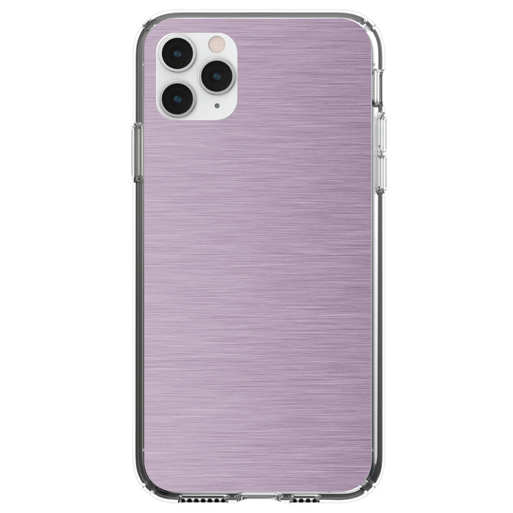 Pink Stainless Steel Image Print Clear Shockproof iPhone Case
