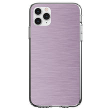 DistinctInk® Clear Shockproof Hybrid Case for Apple iPhone / Samsung Galaxy / Google Pixel - Pink Stainless Steel Image Print