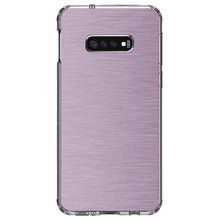 DistinctInk® Clear Shockproof Hybrid Case for Apple iPhone / Samsung Galaxy / Google Pixel - Pink Stainless Steel Image Print