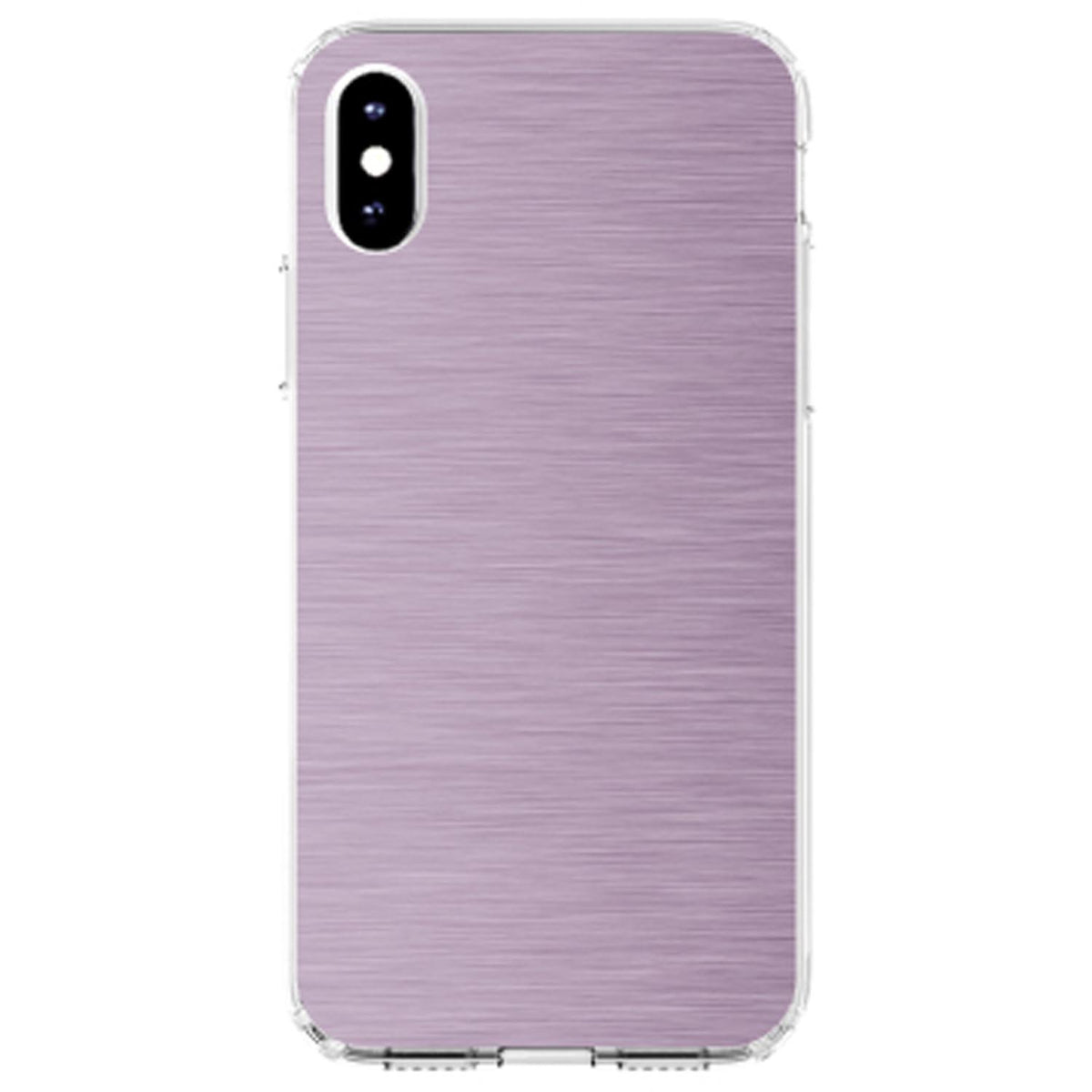 Pink Stainless Steel Image Print Clear Shockproof iPhone Case, view 2