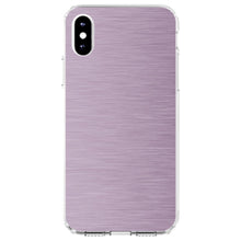 DistinctInk® Clear Shockproof Hybrid Case for Apple iPhone / Samsung Galaxy / Google Pixel - Pink Stainless Steel Image Print