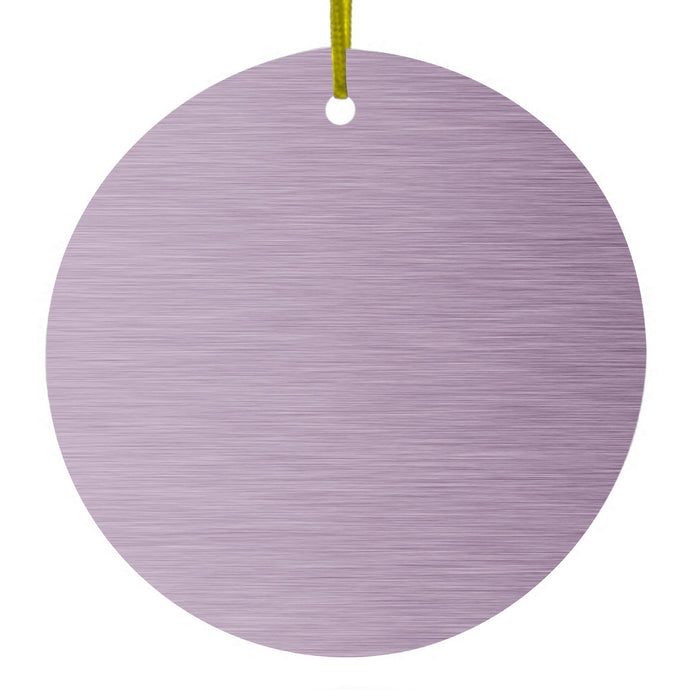 Pink Stainless Steel Image Print Ceramic Ornament
