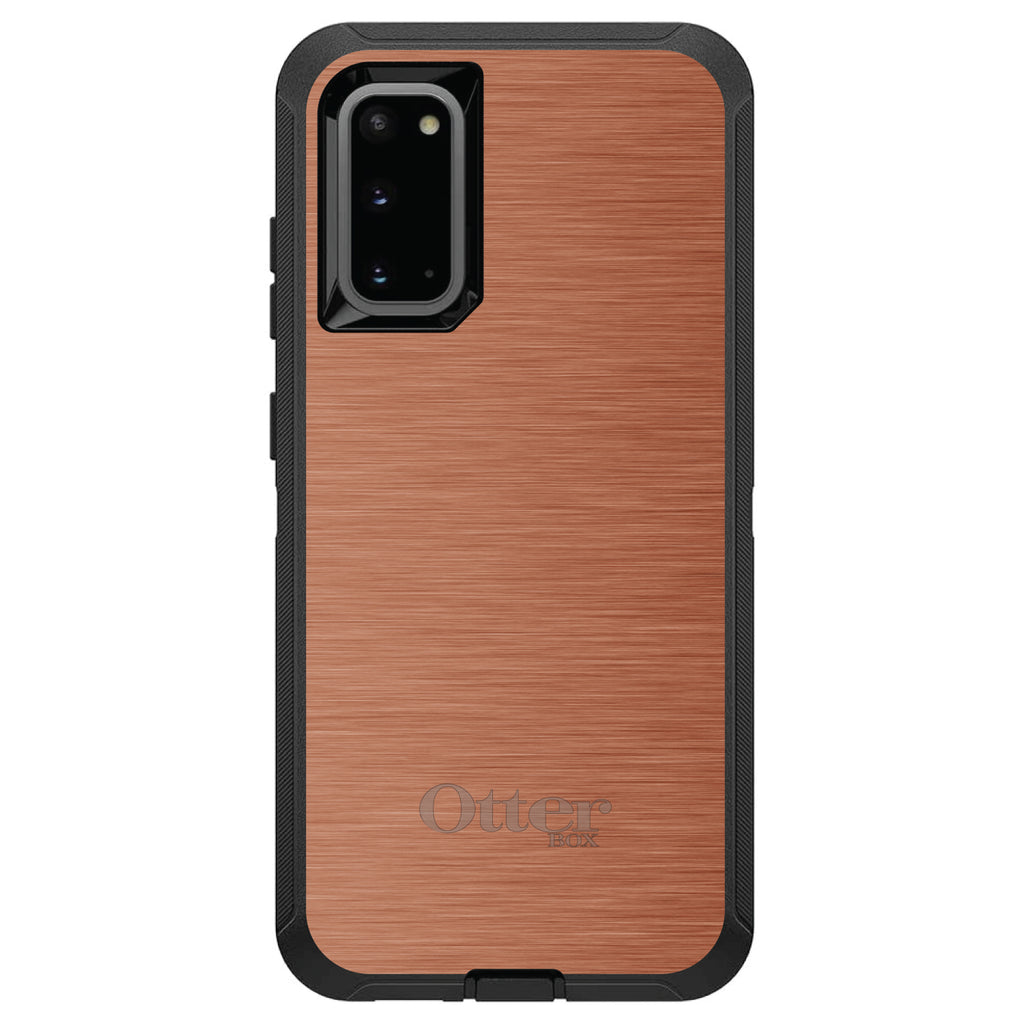 Orange Stainless Steel Print OtterBox Defender Case for iPhone & Galaxy, view 8