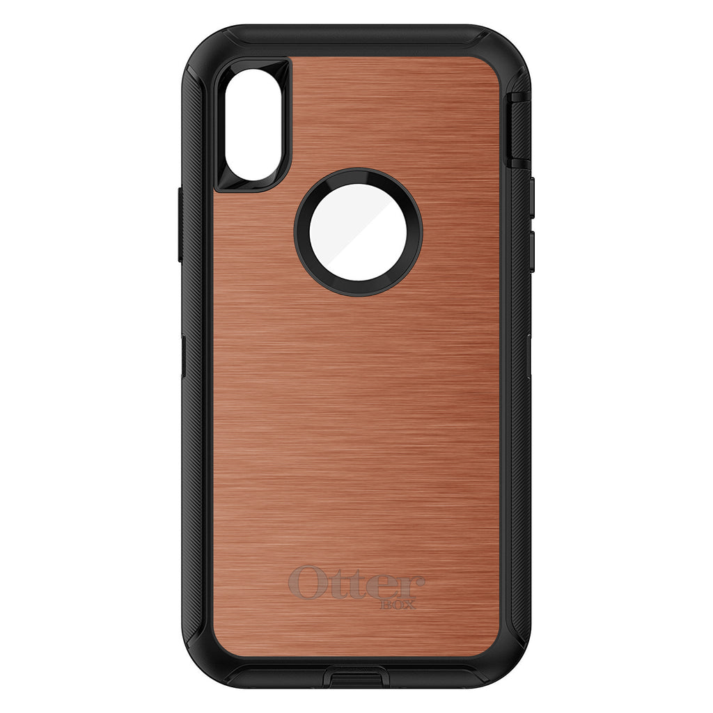 Orange Stainless Steel Print OtterBox Defender Case for iPhone & Galaxy, view 3