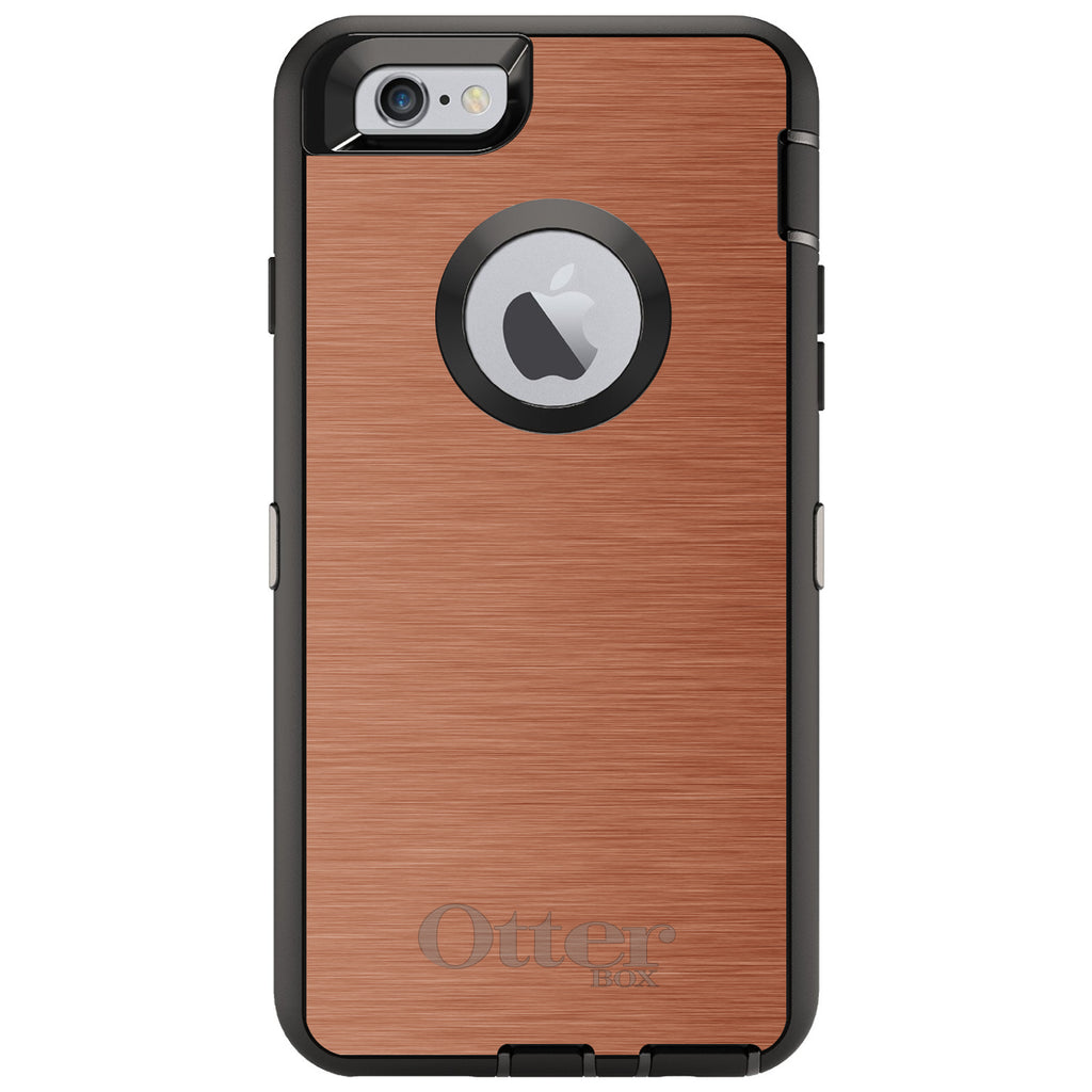 Orange Stainless Steel Print OtterBox Defender Case for iPhone & Galaxy, view 4