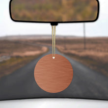 DistinctInk® Hanging Ceramic Christmas Tree Ornament with Gold String - Great Gift / Present - 2 3/4 inch Diameter - Orange Stainless Steel Image Print