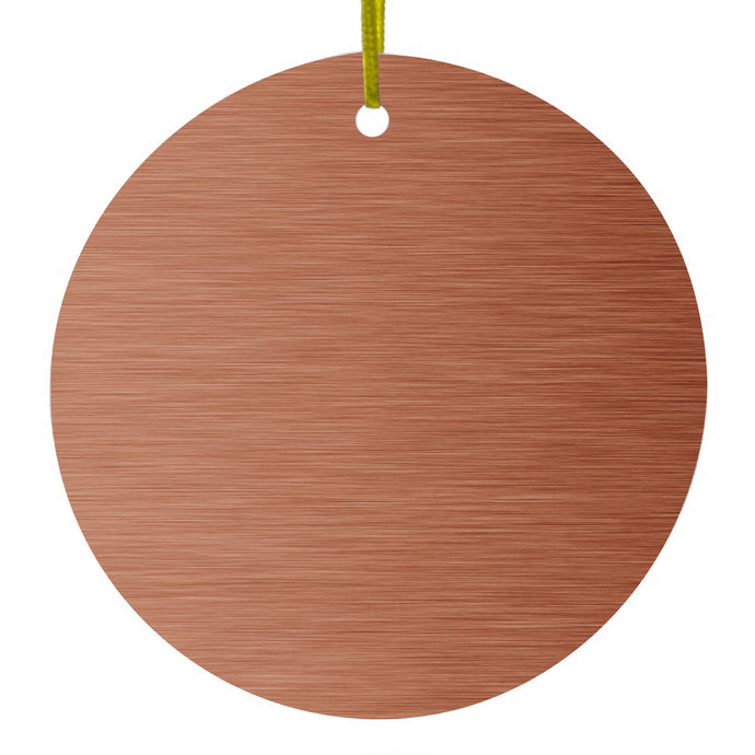 Orange Stainless Steel Image Print Ceramic Ornament