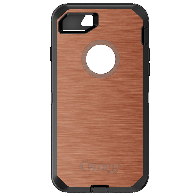 DistinctInk™ OtterBox Defender Series Case for Apple iPhone / Samsung Galaxy / Google Pixel - Orange Stainless Steel Print