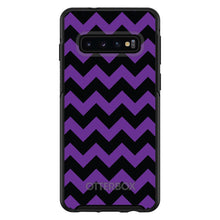 DistinctInk™ OtterBox Symmetry Series Case for Apple iPhone / Samsung Galaxy / Google Pixel - Black Purple Chevron Stripes