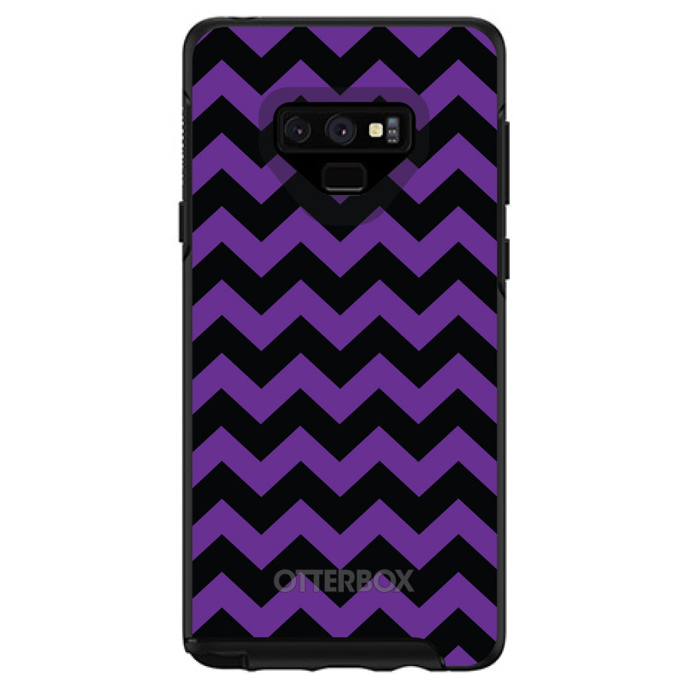 Black Purple Chevron Stripes OtterBox Symmetry Case for iPhone & Galaxy, view 13