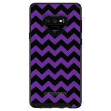DistinctInk™ OtterBox Symmetry Series Case for Apple iPhone / Samsung Galaxy / Google Pixel - Black Purple Chevron Stripes