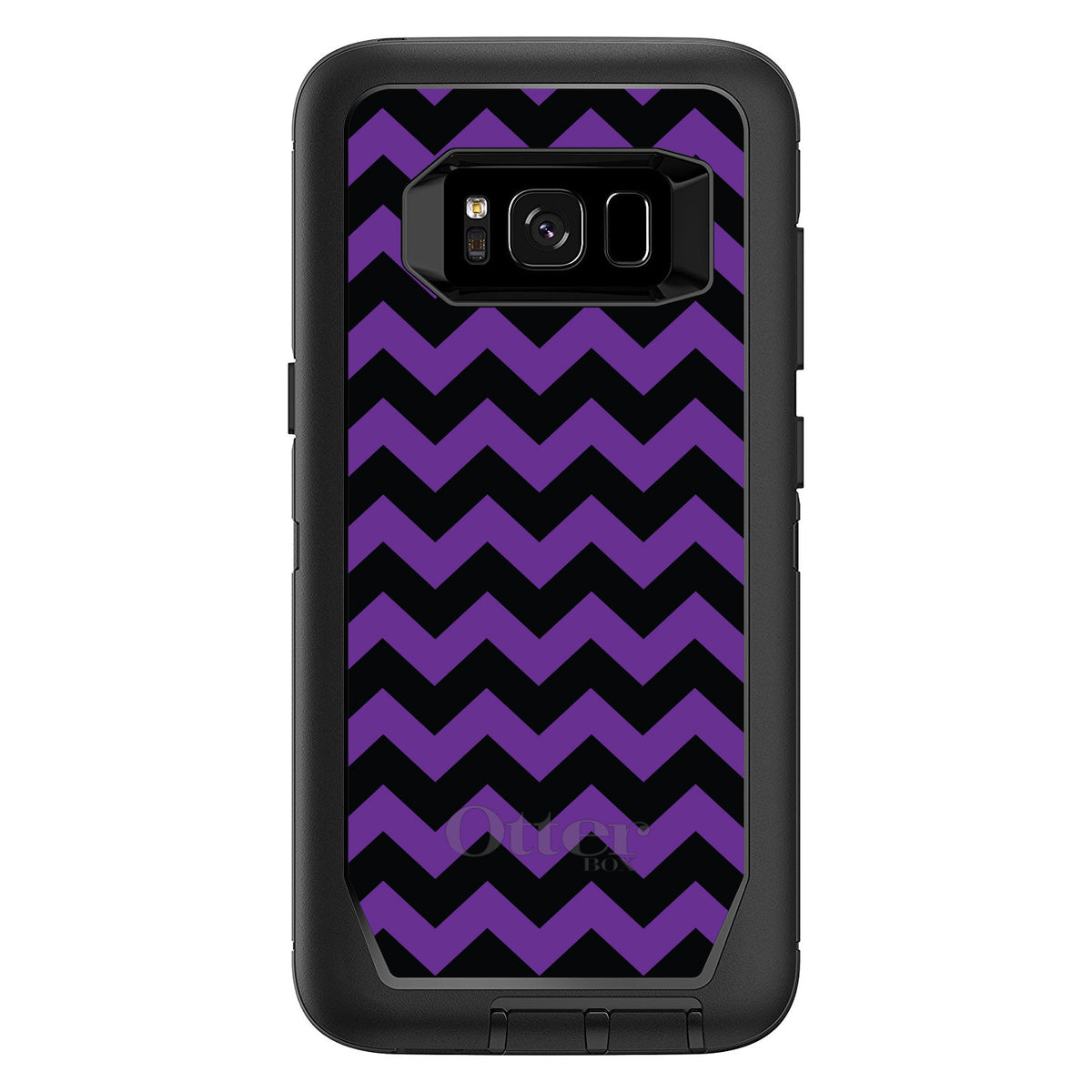 Black Purple Chevron Stripes OtterBox Defender Case for iPhone & Galaxy, view 9