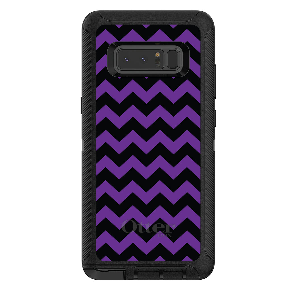 Black Purple Chevron Stripes OtterBox Defender Case for iPhone & Galaxy, view 14