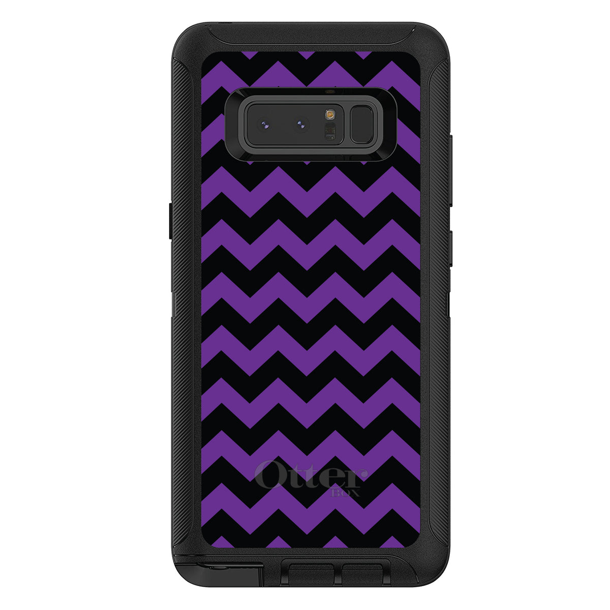 Black Purple Chevron Stripes OtterBox Defender Case for iPhone & Galaxy, view 14