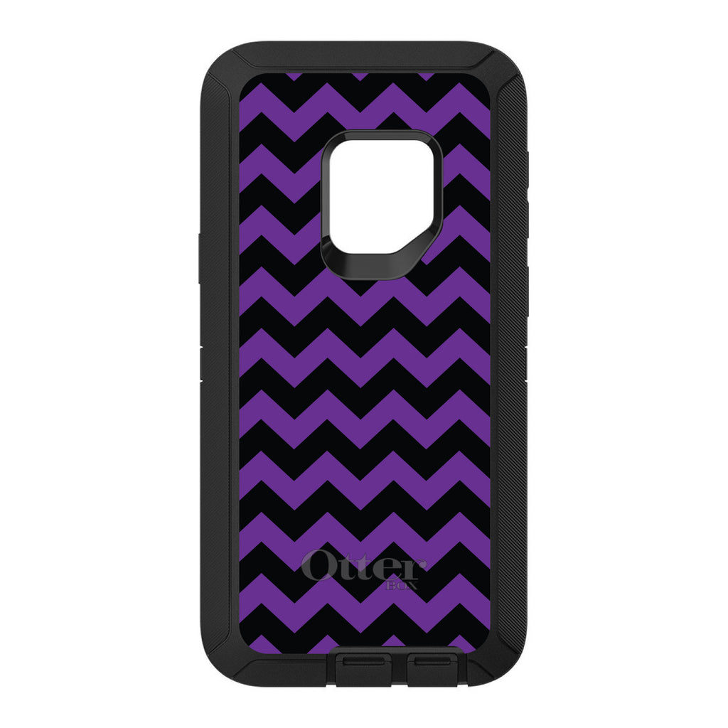 Black Purple Chevron Stripes OtterBox Defender Case for iPhone & Galaxy, view 8