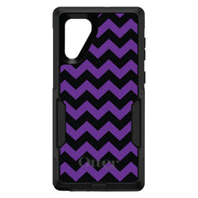 DistinctInk™ OtterBox Commuter Series Case for Apple iPhone or Samsung Galaxy - Black Purple Chevron Stripes