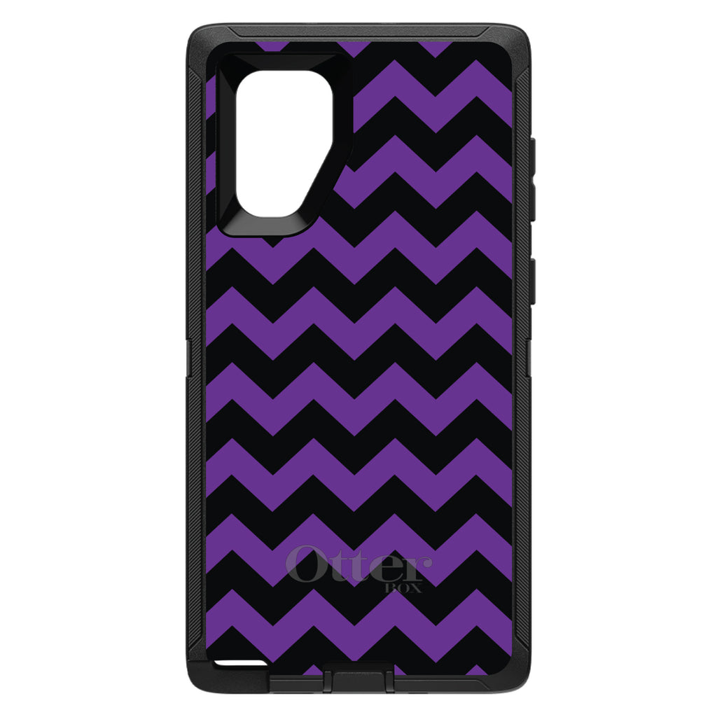 Black Purple Chevron Stripes OtterBox Defender Case for iPhone & Galaxy, view 11