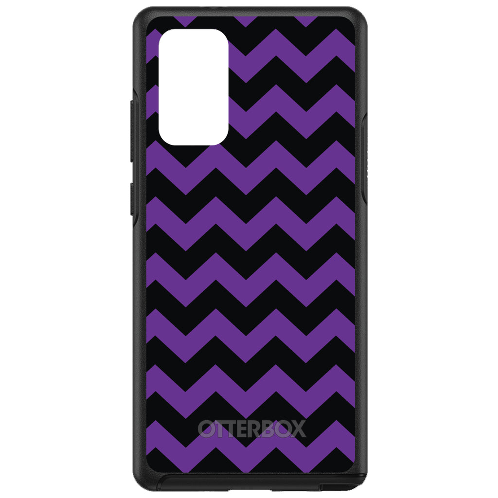 Black Purple Chevron Stripes OtterBox Symmetry Case for iPhone & Galaxy, view 10