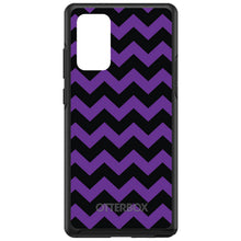 DistinctInk™ OtterBox Symmetry Series Case for Apple iPhone / Samsung Galaxy / Google Pixel - Black Purple Chevron Stripes