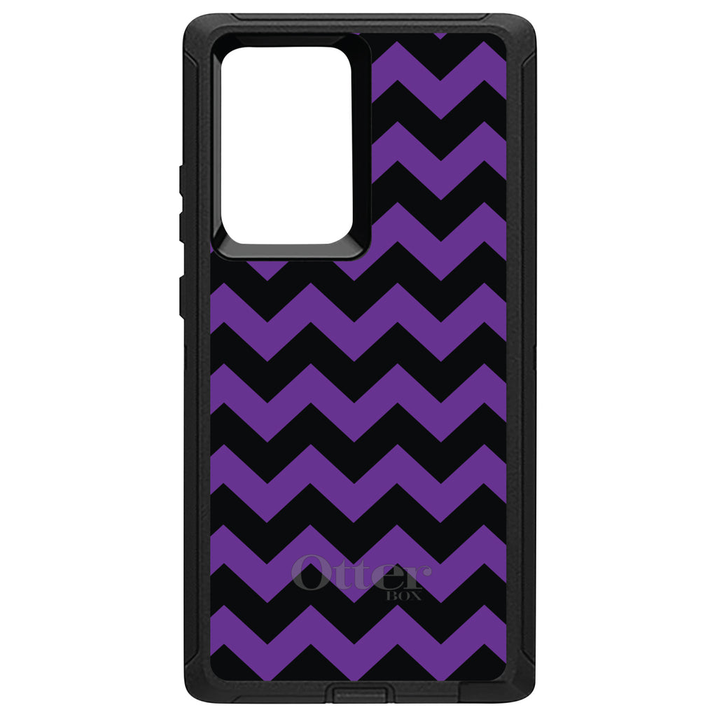 Black Purple Chevron Stripes OtterBox Defender Case for iPhone & Galaxy, view 10