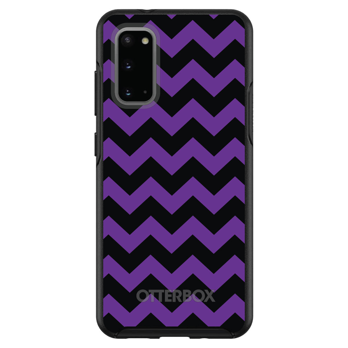 Black Purple Chevron Stripes OtterBox Symmetry Case for iPhone & Galaxy, view 5