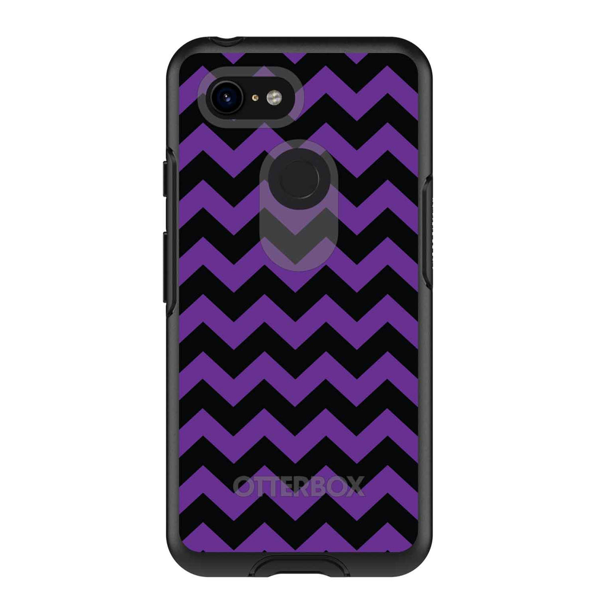 Black Purple Chevron Stripes OtterBox Symmetry Case for iPhone & Galaxy, view 15