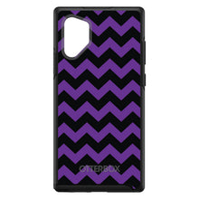 DistinctInk™ OtterBox Symmetry Series Case for Apple iPhone / Samsung Galaxy / Google Pixel - Black Purple Chevron Stripes