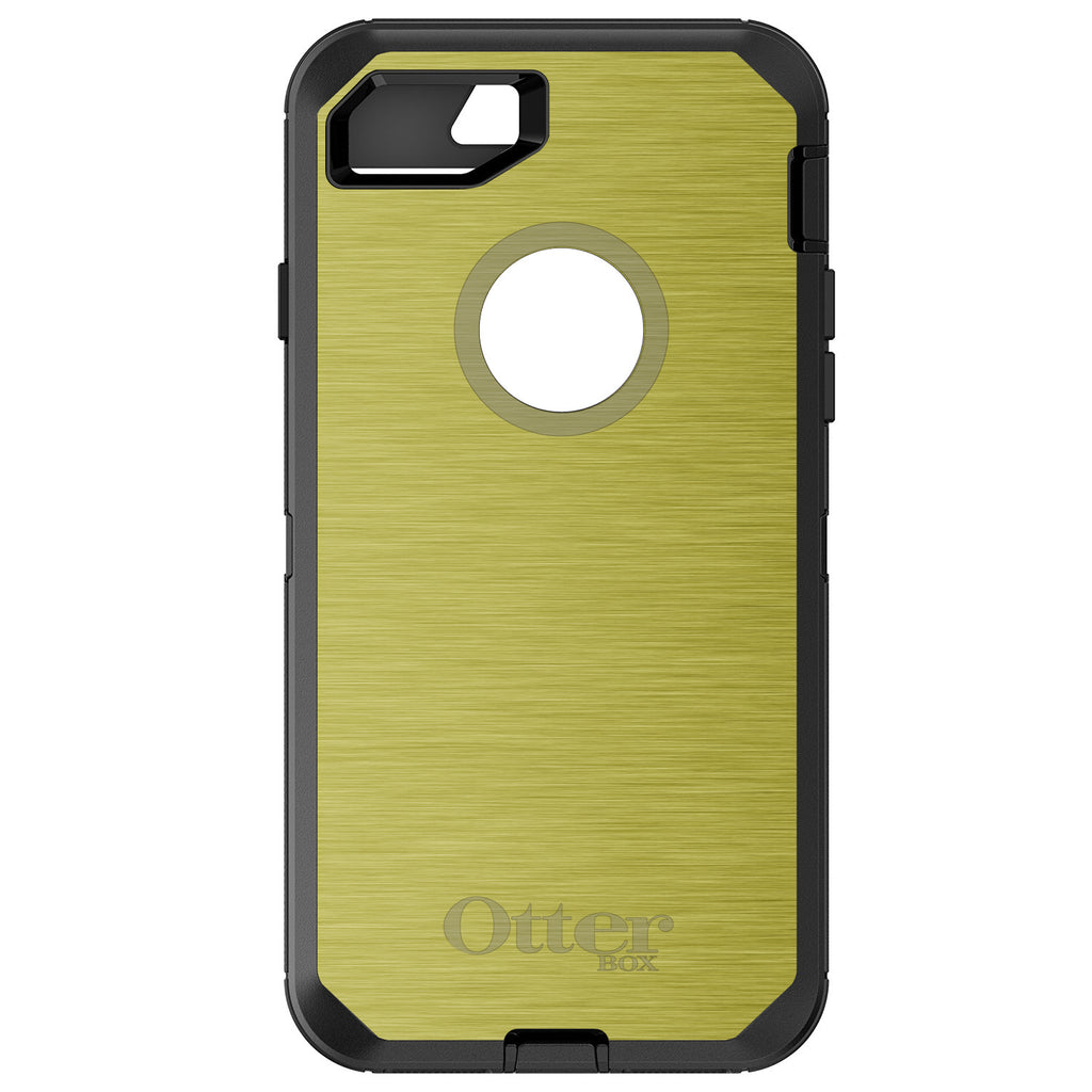 Yellow Stainless Steel Print OtterBox Defender Case for iPhone & Galaxy