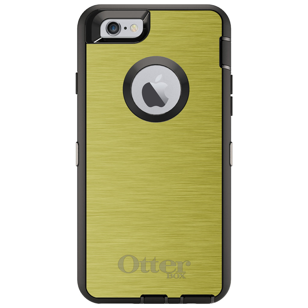 Yellow Stainless Steel Print OtterBox Defender Case for iPhone & Galaxy, view 4