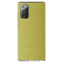 DistinctInk® Clear Shockproof Hybrid Case for Apple iPhone / Samsung Galaxy / Google Pixel - Yellow Stainless Steel Image Print