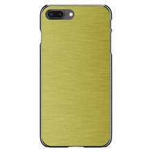 DistinctInk® Hard Plastic Snap-On Case for Apple iPhone or Samsung Galaxy - Yellow Stainless Steel Print