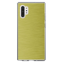 DistinctInk® Clear Shockproof Hybrid Case for Apple iPhone / Samsung Galaxy / Google Pixel - Yellow Stainless Steel Image Print