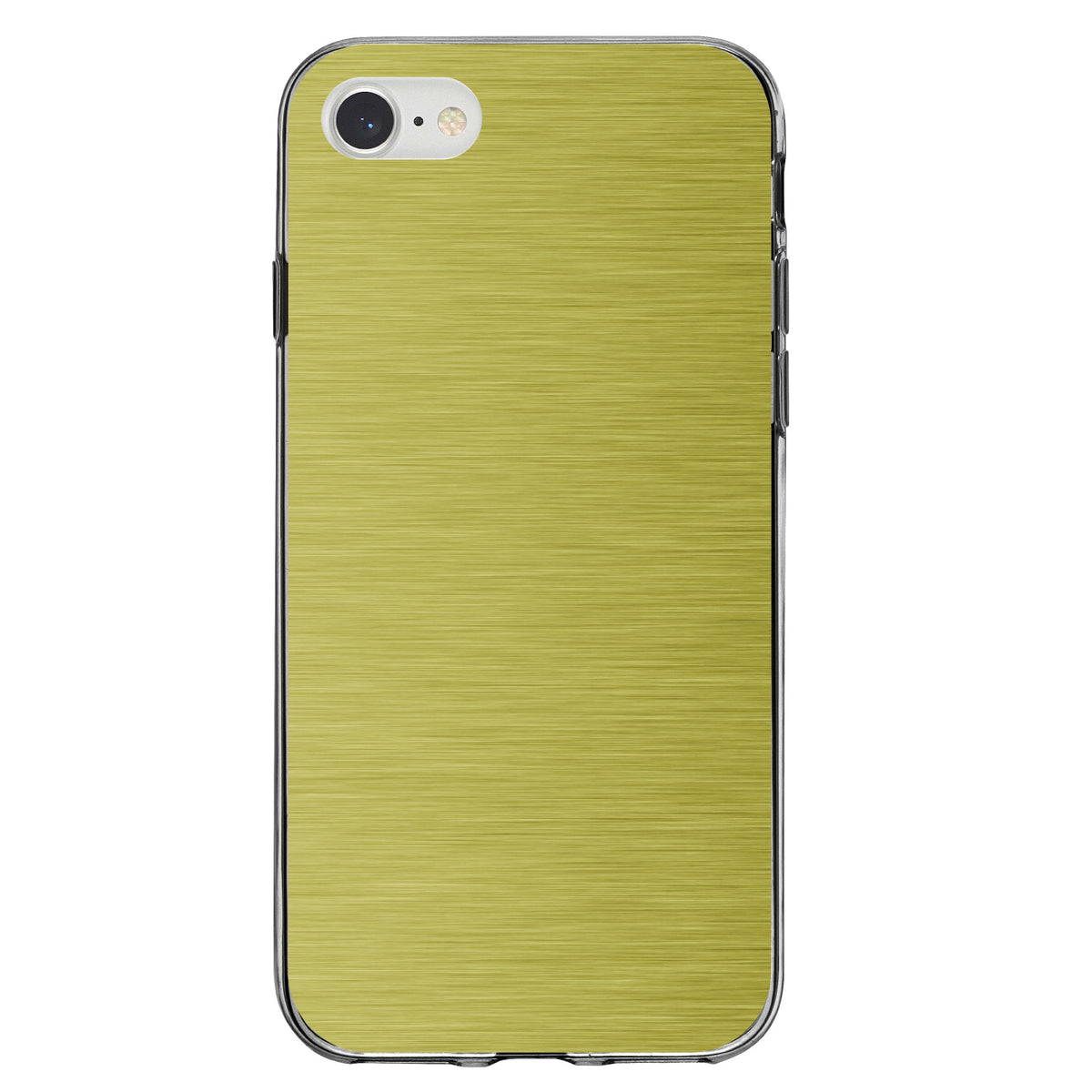 Yellow Stainless Steel Image Print Clear Shockproof iPhone Case, view 5