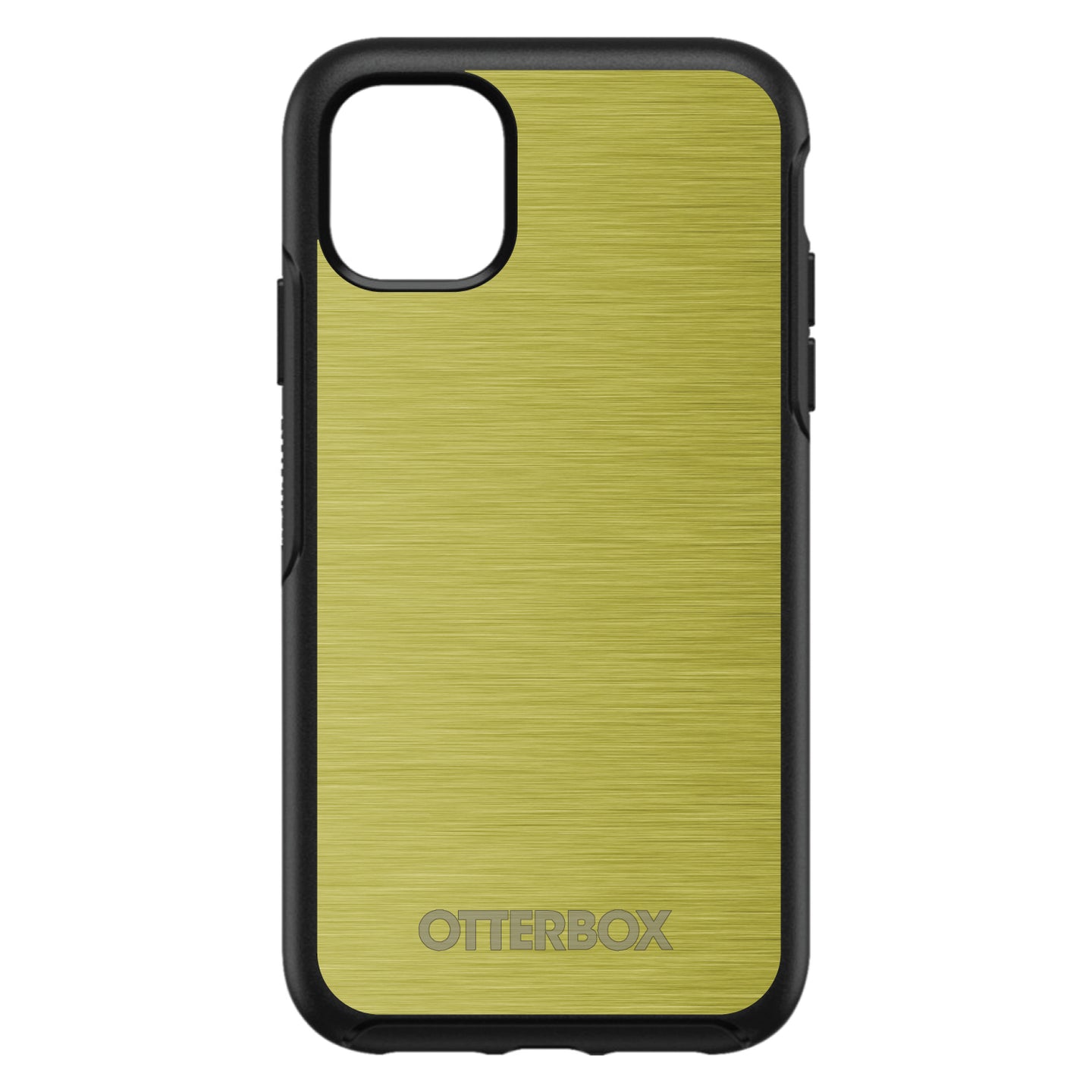 DistinctInk™ OtterBox Symmetry Series Case for Apple iPhone / Samsung Galaxy / Google Pixel - Yellow Stainless Steel Print