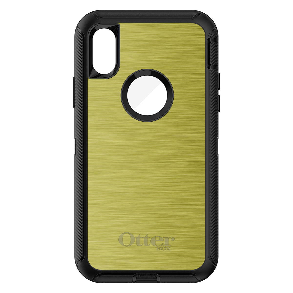 Yellow Stainless Steel Print OtterBox Defender Case for iPhone & Galaxy, view 3