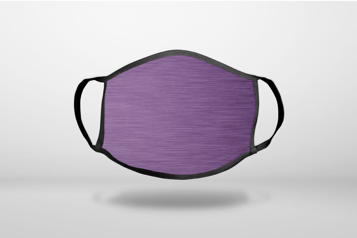 Purple Stainless Steel Image Print - 3-Ply Reusable Soft Face Mask Covering, Unisex, Cotton Inner Layer