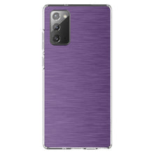 DistinctInk® Clear Shockproof Hybrid Case for Apple iPhone / Samsung Galaxy / Google Pixel - Purple Stainless Steel Image Print