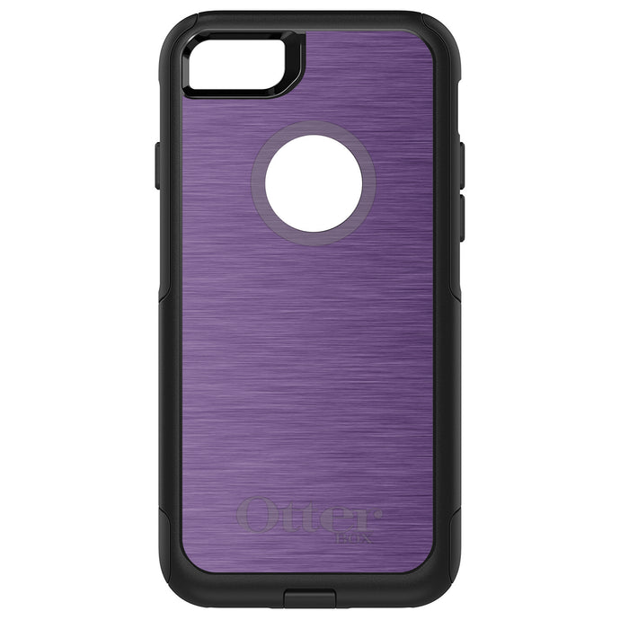 DistinctInk OtterBox Commuter Series Case for Apple iPhone or Samsung Galaxy - Purple Stainless Steel Print