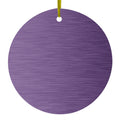 Purple Stainless Steel Image Print Ceramic Ornament