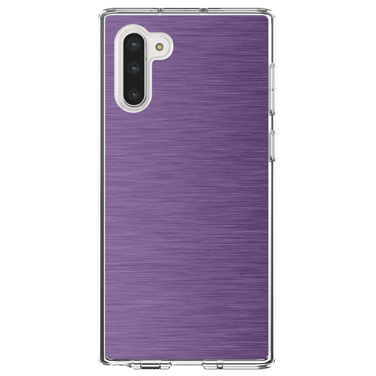 Purple Stainless Steel Image Print Clear Shockproof iPhone Case, view 9